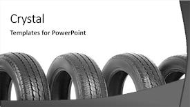  Presentation with rally car - Colorful PPT theme enhanced with rally automovil sports - car tires isolated on white backdrop and a white colored foreground