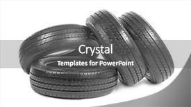  Presentation with rally - Slide deck with rally automovil sports - car tires isolated on white background and a dark gray colored foreground