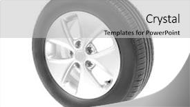  Presentation with scroll paper isolated on white - Colorful PPT theme enhanced with rally automovil sports - car wheel isolated on white backdrop and a  colored foreground