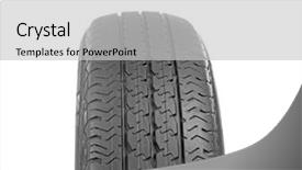  Presentation with wheel - PPT theme featuring rally automovil sports - car wheel isolated on white background and a  colored foreground