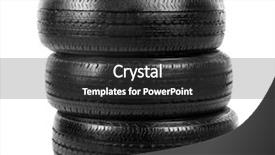  Presentation with car wheels stand - Slide set consisting of rally automovil sports - car wheels on white background background and a dark gray colored foreground