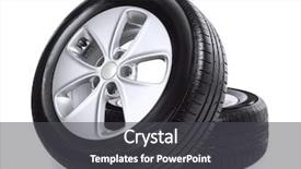  Presentation with rally car - Presentation design featuring rally automovil sports - car wheels on white background background and a dark gray colored foreground