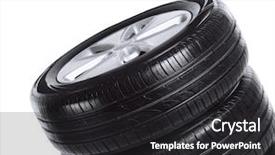  Presentation with car wheels stand - Presentation theme consisting of rally automovil sports - car wheels on white background background and a  colored foreground