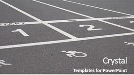  Presentation with race track - Presentation enhanced with rally automovil sports - race symbol track on asphalt background and a  colored foreground