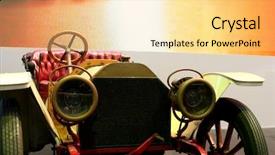  Presentation with vintage car - Beautiful presentation design featuring rally automovil sports - vintage car no trademark backdrop and a blonde colored foreground