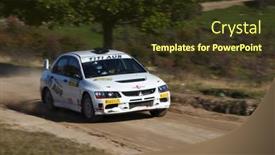  Presentation with rally car - Slides with rally-car background and a tawny brown colored foreground