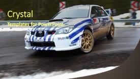  Presentation with rally car - Audience pleasing presentation consisting of rally-car backdrop and a wine colored foreground