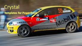  Presentation with rally car - Cool new presentation theme with rally-car backdrop and a tawny brown colored foreground