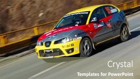  Presentation with rally car - Presentation enhanced with rally-car background and a mint green colored foreground