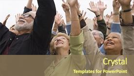  Presentation with crowd - PPT layouts consisting of destination voyage explore journey recreation concept background and a gray colored foreground