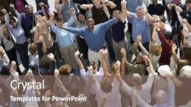  Presentation with cheerful - Presentation theme having woman with pearl necklace isolated on white background and a lemonade colored foreground