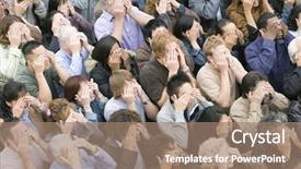 Presentation with low angle view of hockey - PPT theme featuring rally day - high angle view of multi background and a coral colored foreground