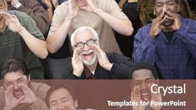  Presentation with low angle view of fictitious - Amazing presentation theme having rally day - high angle view of people backdrop and a coral colored foreground