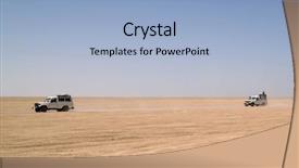  Presentation with walk in desert - Slide deck featuring rally day - jeeps in desert background and a light blue colored foreground