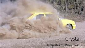  Presentation with rally - Amazing presentation design having rally drive in portugal backdrop and a light gray colored foreground