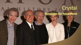  Presentation with legacy - Slide set consisting of ralph-fiennes-sir-ben-kingsley background and a tawny brown colored foreground