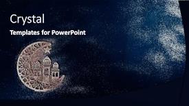  Presentation with islamic muslim - Presentation theme having ramadan-kareem-background-banner-islamic background and a navy blue colored foreground