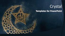 Presentation with islamic muslim - Theme with ramadan-kareem-background-banner-islamic background and a navy blue colored foreground