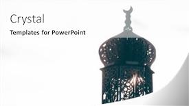  Presentation with mosque - PPT theme having ramadan-kareem-background-mosque-silhouette background and a white colored foreground