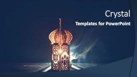  Presentation with ramadan - Slides featuring ramadan-kareem-background-ornamental-arabic background and a navy blue colored foreground