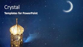  Presentation with ramadan - PPT theme enhanced with ramadan-kareem-background-ornamental-arabic background and a navy blue colored foreground