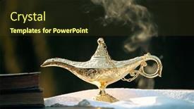  Presentation with quran - PPT theme having ramadan-kareem-festive-greeting-card background and a tawny brown colored foreground