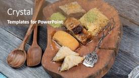  Presentation with iftar - Beautiful theme featuring ramadan-kareem-traditional-turkish-middle backdrop and a coral colored foreground