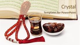  Presentation with ramadan - PPT theme consisting of ramadan theme background and a lemonade colored foreground