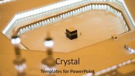  Presentation with holy spirit confirmation - PPT theme having ramadhan - mecca holy mosque model background and a  colored foreground