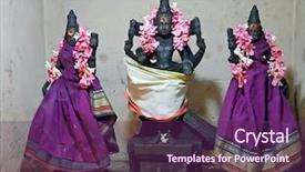  Presentation with ancient - Slide deck enhanced with ramana ashram in tiruvanamalai india background and a violet colored foreground