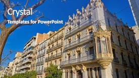  Presentation with nova scotia culture - PPT theme consisting of rambla nova in tarragona avenue background and a ocean colored foreground