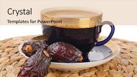  Presentation with black church easter - Beautiful theme featuring ramdan - black coffee with dates backdrop and a  colored foreground