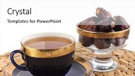  Presentation with ramadan - PPT theme having ramdan - ramadan eastern refreshment drink background and a white colored foreground