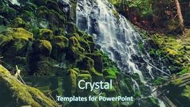  Presentation with falls - Presentation theme consisting of ramona falls in oregon usa background and a tawny brown colored foreground