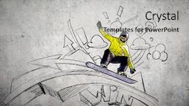  Presentation with ramp - Theme enhanced with ramp up - close up of hand drawing background and a light gray colored foreground