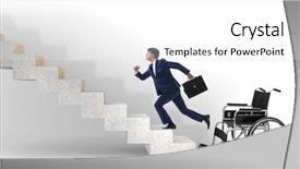  Presentation with ramp - Amazing presentation having ramp walk - accessibility concepth with wheelchair backdrop and a white colored foreground