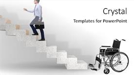  Presentation with ramp - Amazing theme having ramp walk - accessibility concepth with wheelchair backdrop and a  colored foreground