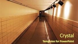  Presentation with connecting - Presentation featuring ramp walk - dark underground tunnel connecting two background and a tawny brown colored foreground