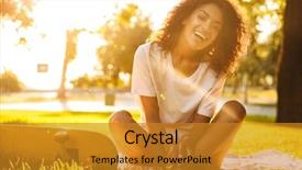  Presentation with lactation young woman breastfeeding - Amazing slide set having ramp walk - image of happy young african backdrop and a gold colored foreground