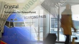  Presentation with ramp - Slide deck having ramp walk - international travel background and a  colored foreground