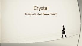  Presentation with ramp - Presentation theme enhanced with ramp walk - young woman going downhill background and a sky blue colored foreground