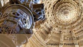  Presentation with jain temple - Presentation theme having ranakpur-india-amazing-carved-sculptures background and a coral colored foreground
