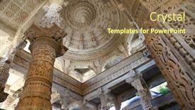  Presentation with jain temple - Audience pleasing presentation consisting of ranakpur-india-amazing-carved-sculptures backdrop and a tawny brown colored foreground