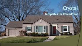  Presentation with dwelling - Beautiful presentation theme featuring ranch - small single dwelling house backdrop and a ocean colored foreground