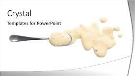  Presentation with ranch - Amazing slide set having ranch - spoon with tasty sauce backdrop and a white colored foreground