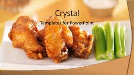  Presentation with bbq chicken - Slide deck consisting of ranch dip and celery background and a yellow colored foreground