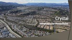  Presentation with los angeles - Slide deck consisting of ranches - aerial of the stevenson ranch background and a gray colored foreground