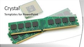  Presentation with computer memory - Audience pleasing presentation theme consisting of random access memory - computer cpu and rams backdrop and a white colored foreground