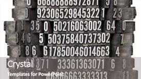  Presentation with domino - Cool new PPT theme with random numbers in vintage grunge backdrop and a gray colored foreground