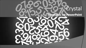  Presentation with silver metal red - PPT theme featuring random-silver-metal-numbers background and a gray colored foreground